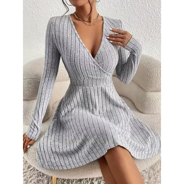 Hannah | Ribbed Wrap-Front Dress