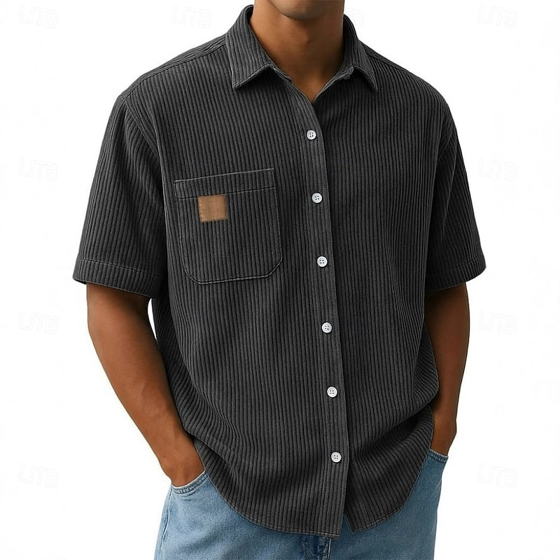 Ashton | Relaxed Ribbed-Texture Shirt