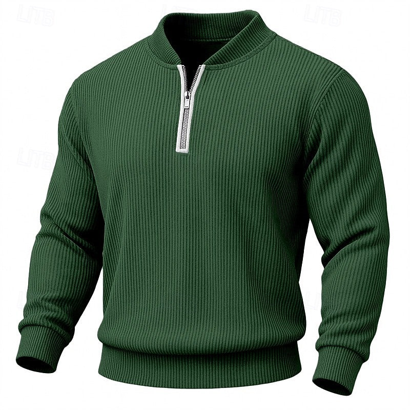 Warren | Ribbed Quarter-Zip Pullover