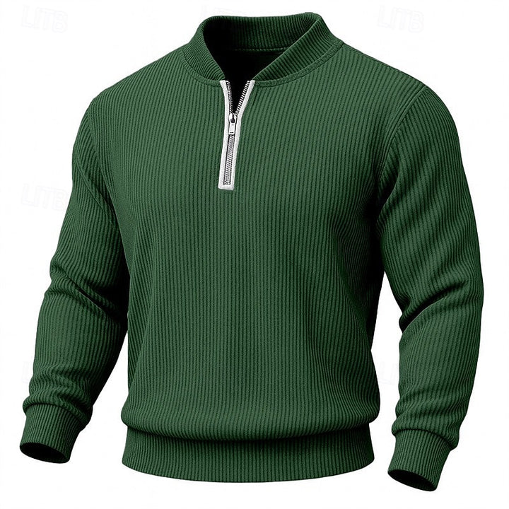 Warren | Ribbed Quarter-Zip Pullover
