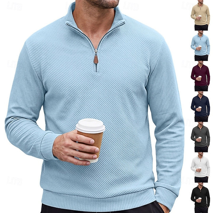 Harrison | Textured Quarter-Zip Pullover