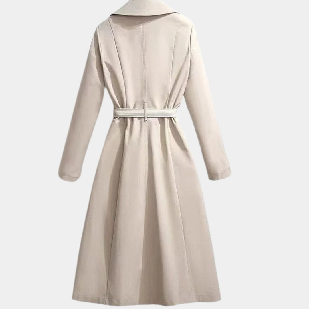 Camille | Belted Classic Midi Trench Coat