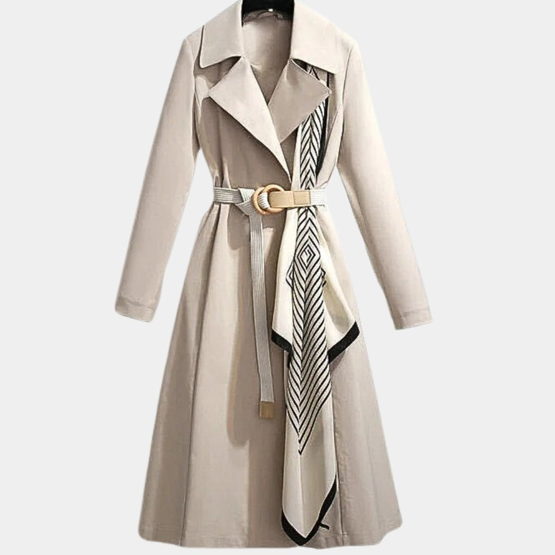 Camille | Belted Classic Midi Trench Coat