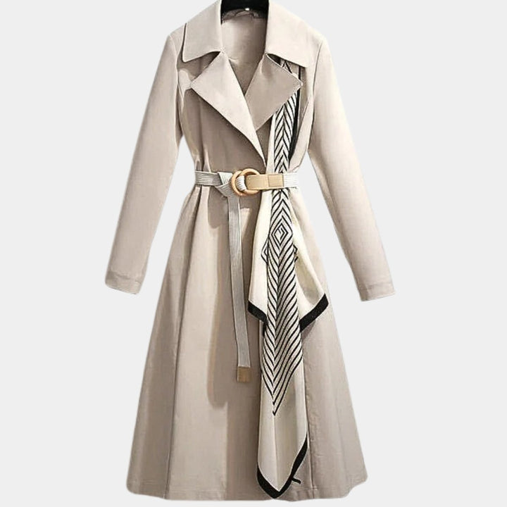 Camille | Belted Classic Midi Trench Coat