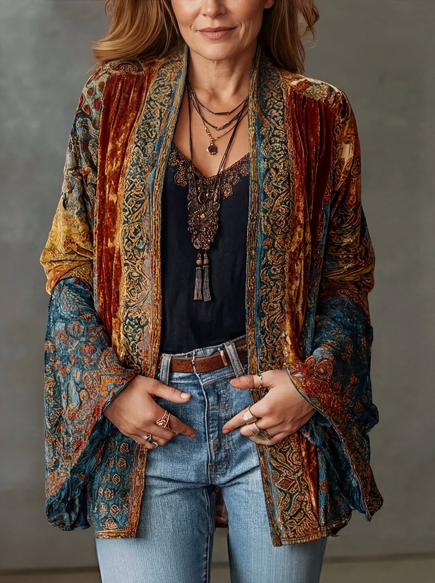 Bethan | Bohemian Patterned Kimono Jacket