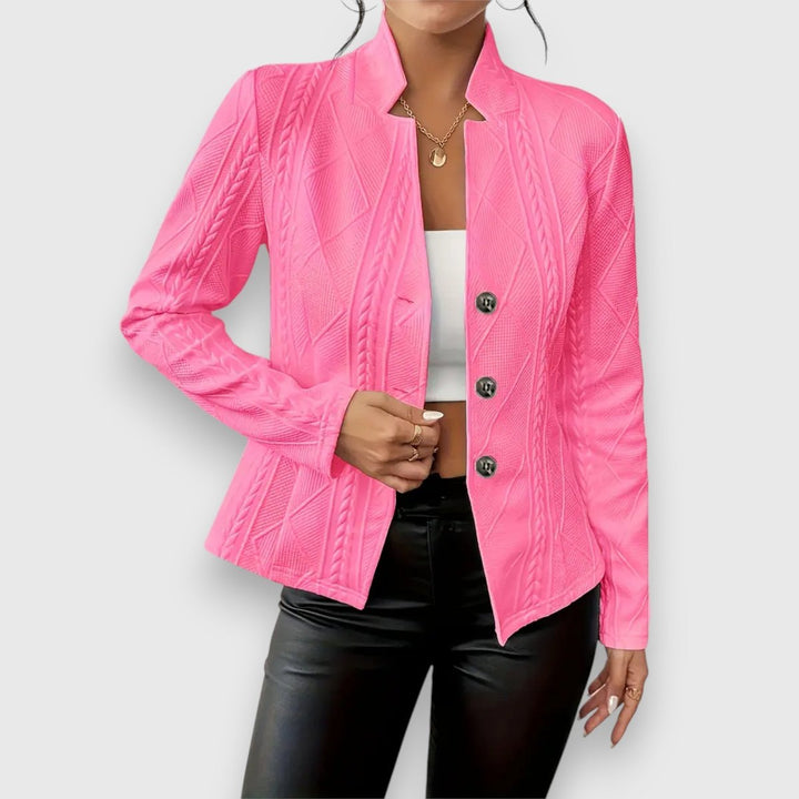 Juliana | Textured Cable-Knit Button Cardigan