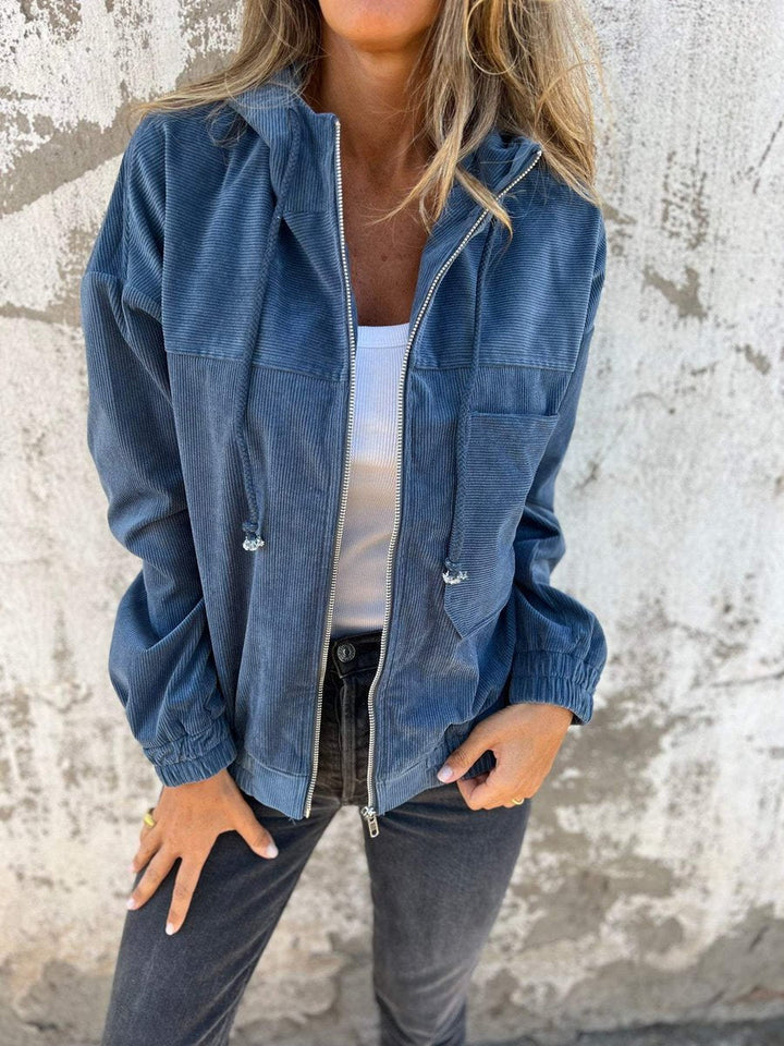 Quinn | Hooded Zip-Up Utility Jacket