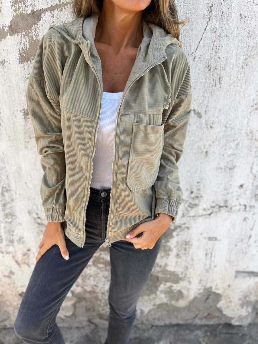 Quinn | Hooded Zip-Up Utility Jacket