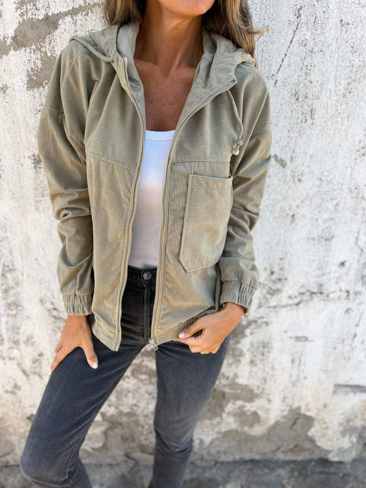 Quinn | Hooded Zip-Up Utility Jacket