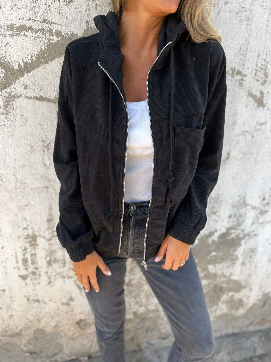 Quinn | Hooded Zip-Up Utility Jacket