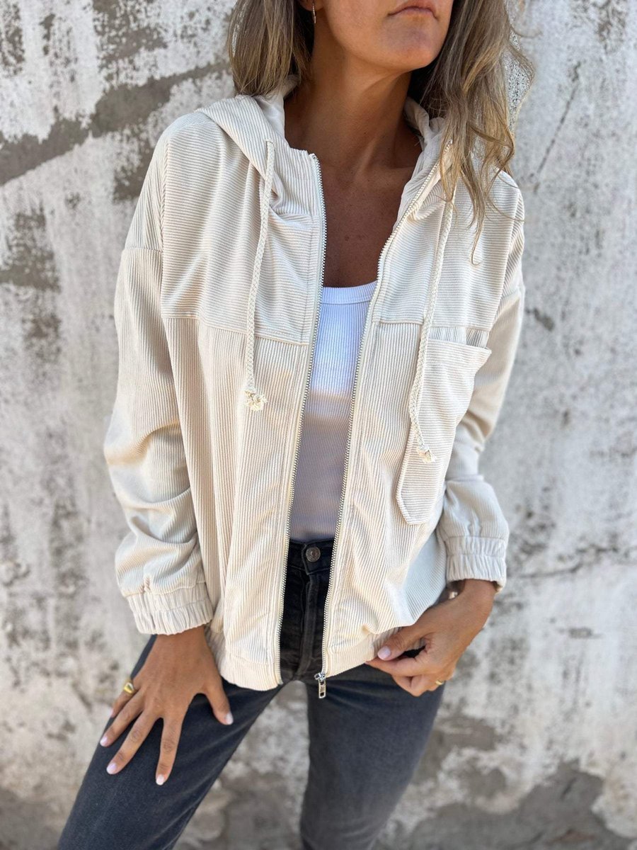 Quinn | Hooded Zip-Up Utility Jacket