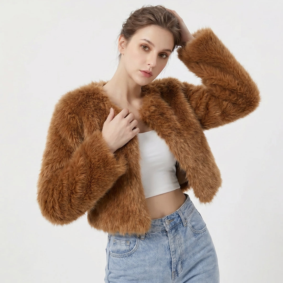 Anastasia | Cropped Plush Jacket