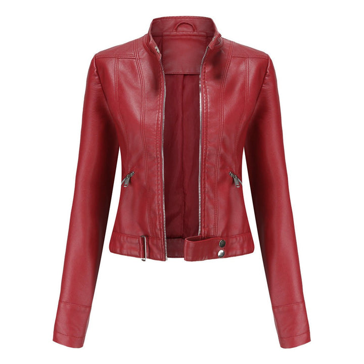 Amara | Cropped Stand-Collar Moto Jacket