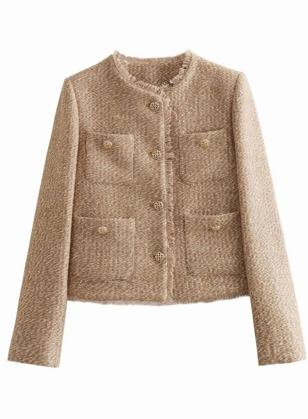Celine | Cropped Collarless Jacket