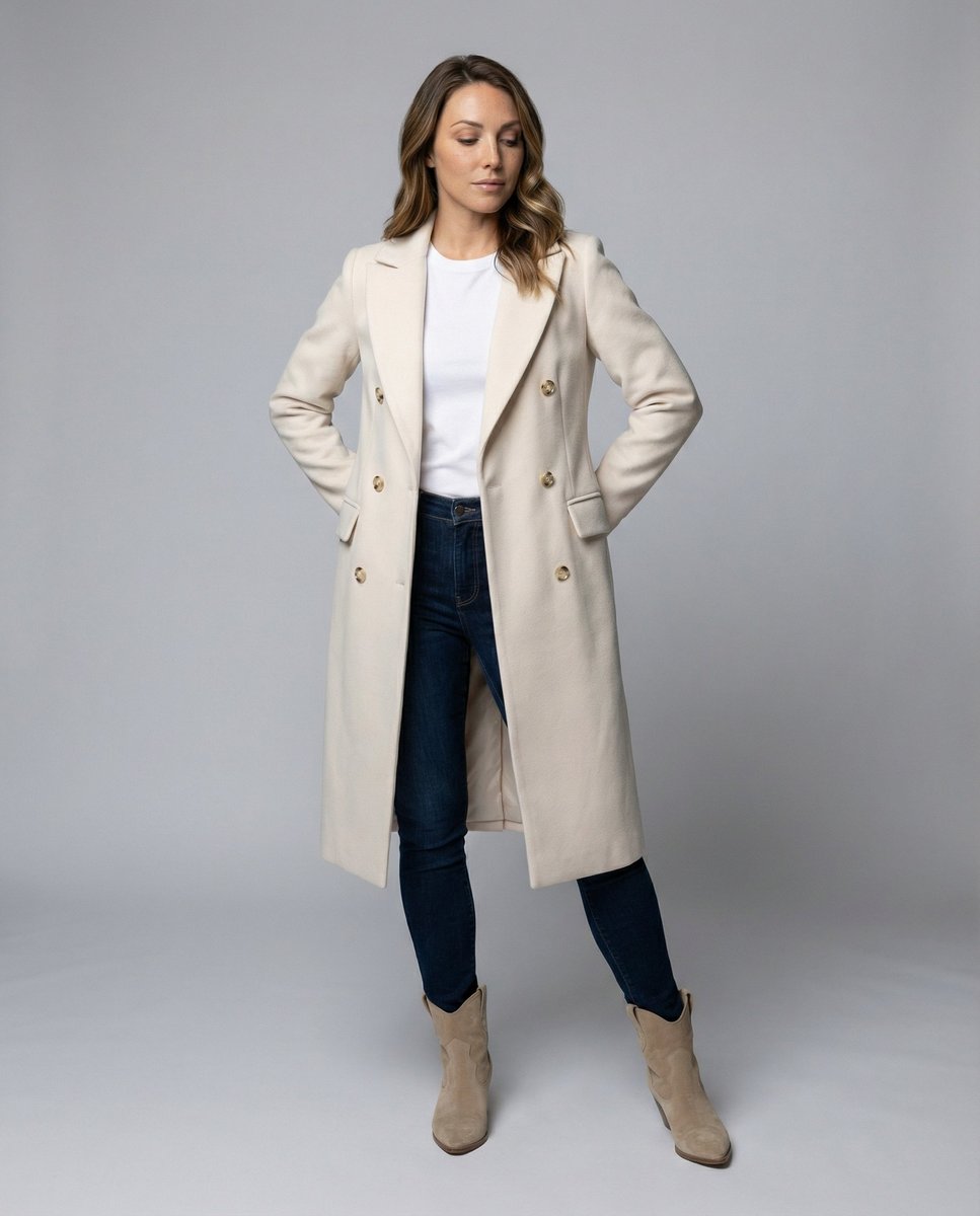 Evangeline | Tailored Double-Breasted Longline Coat