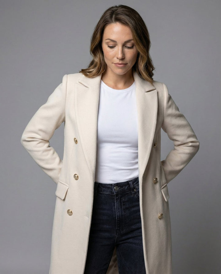 Lorena | Tailored Double-Breasted Longline Coat