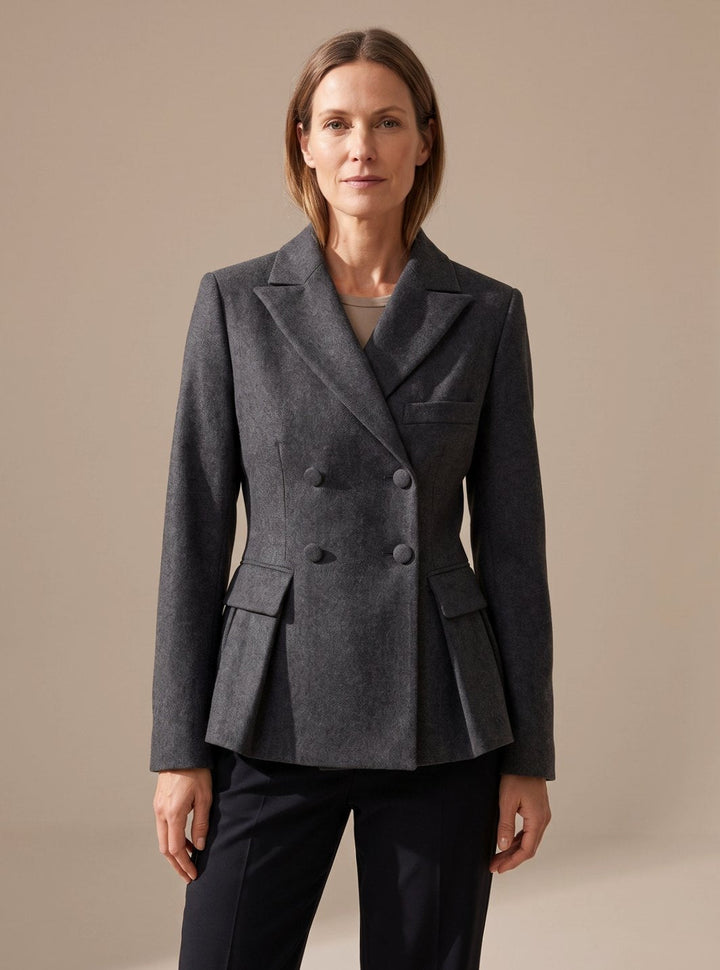 Eleanora | Tailored Double-Breasted Peplum Blazer