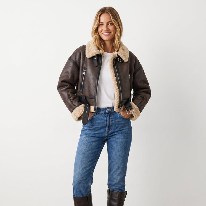 Camilla | Cropped Aviator Jacket