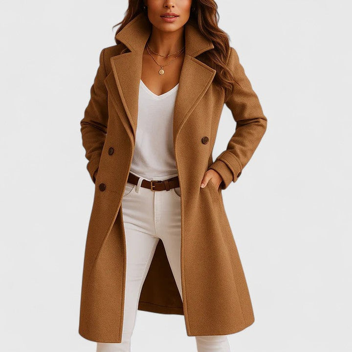 Barbara | Tailored Notch-Lapel Longline Coat
