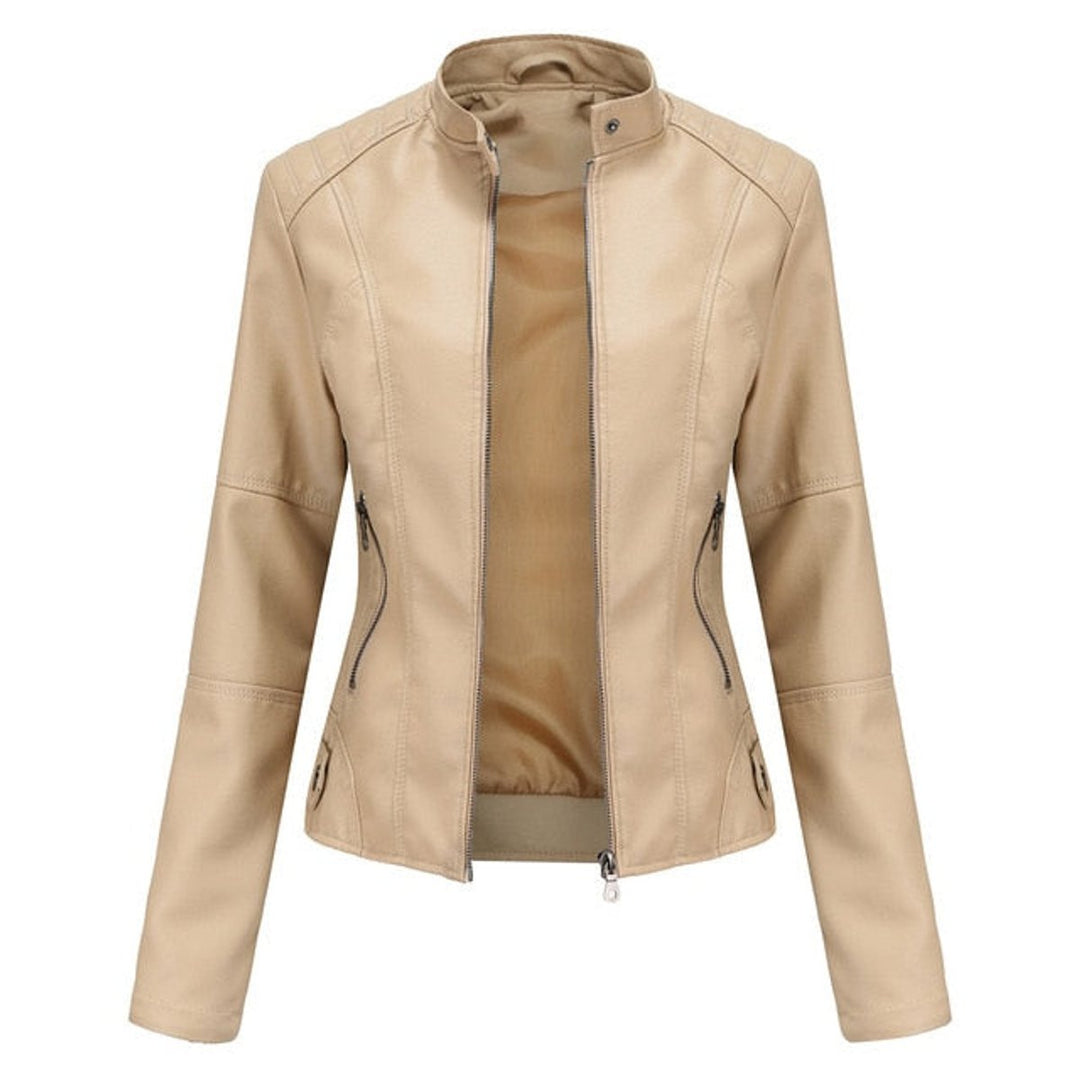 Yasmin | Tailored Stand-Collar Moto Jacket