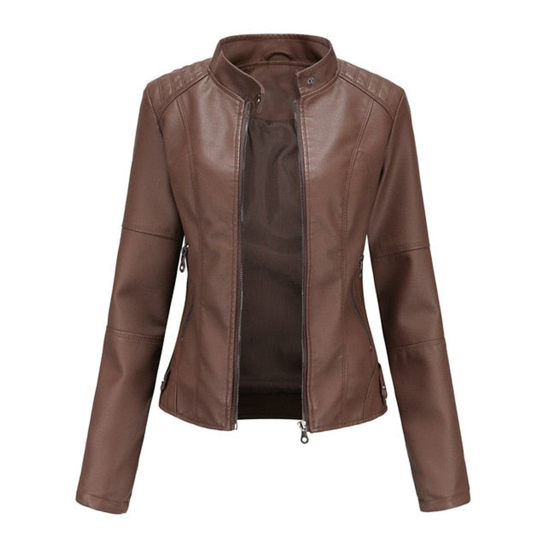 Yasmin | Tailored Stand-Collar Moto Jacket