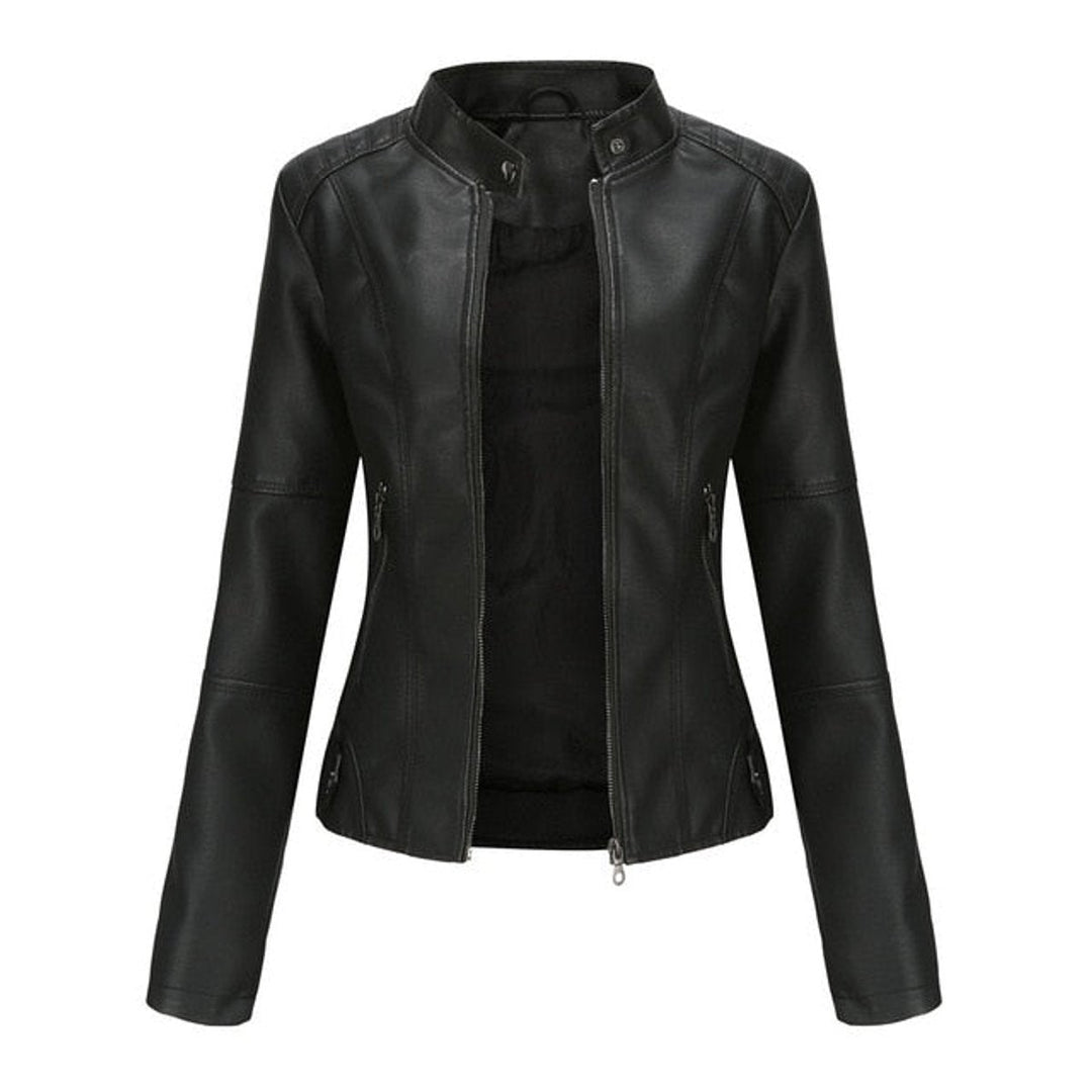 Yasmin | Tailored Stand-Collar Moto Jacket