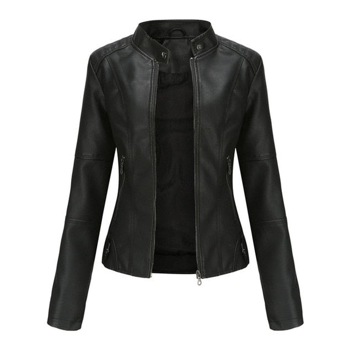 Yasmin | Tailored Stand-Collar Moto Jacket