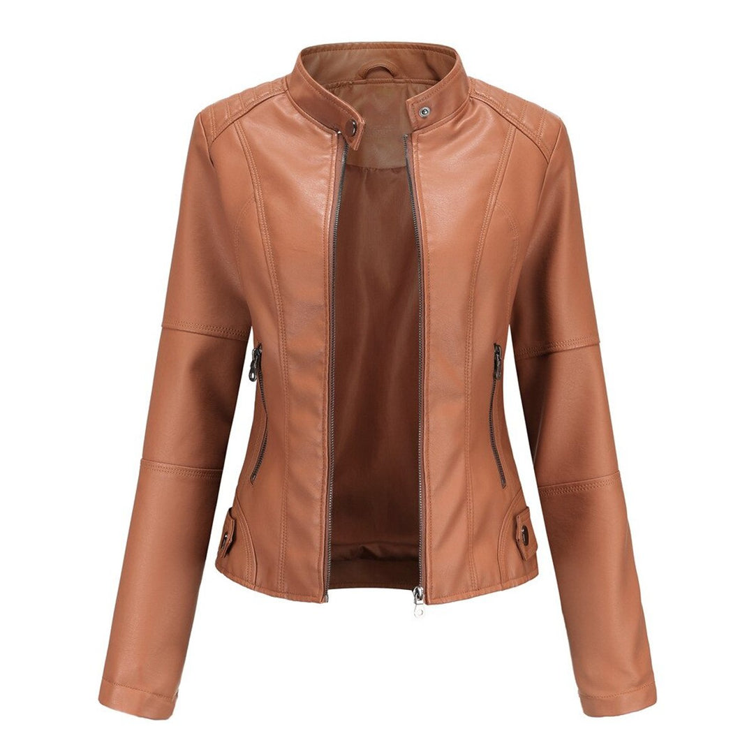 Yasmin | Tailored Stand-Collar Moto Jacket