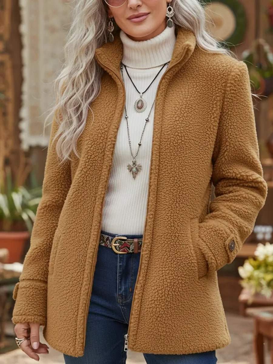 Cynthia | Cosy Stand-Collar Zip-Up Coat