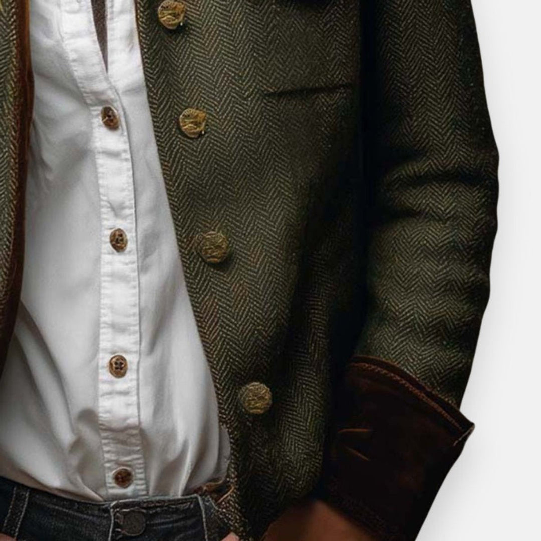 Florence | Military-Style Herringbone Jacket