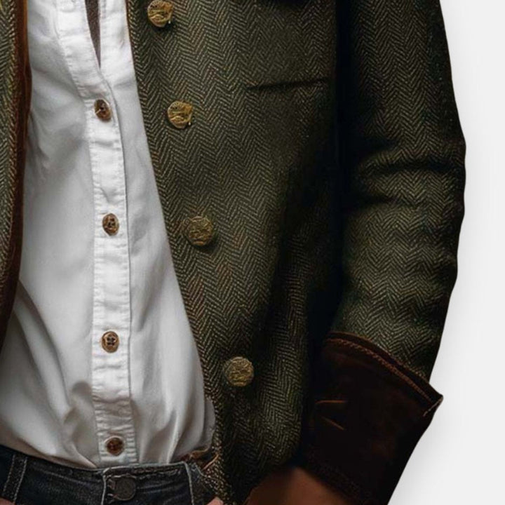 Florence | Military-Style Herringbone Jacket
