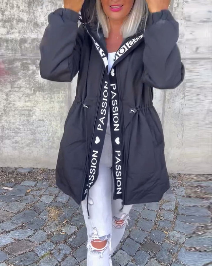 Tamara | Hooded Drawstring Midi Parka