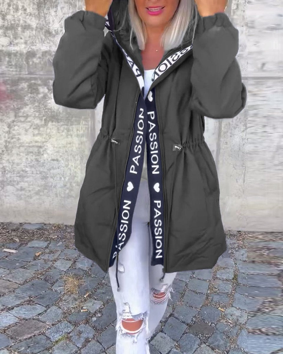 Tamara | Hooded Drawstring Midi Parka