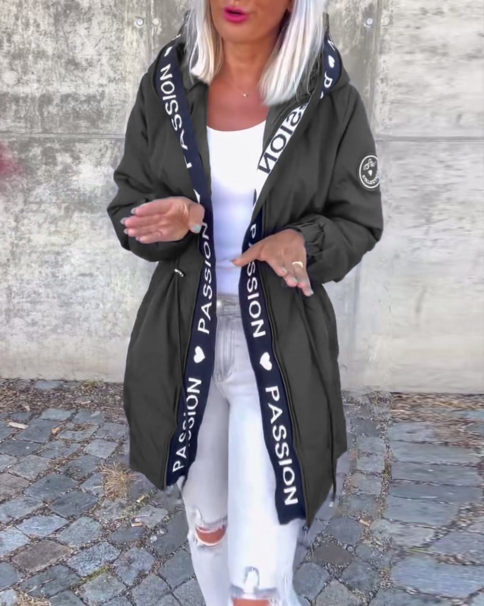 Juno | Hooded Drawstring Midi Parka