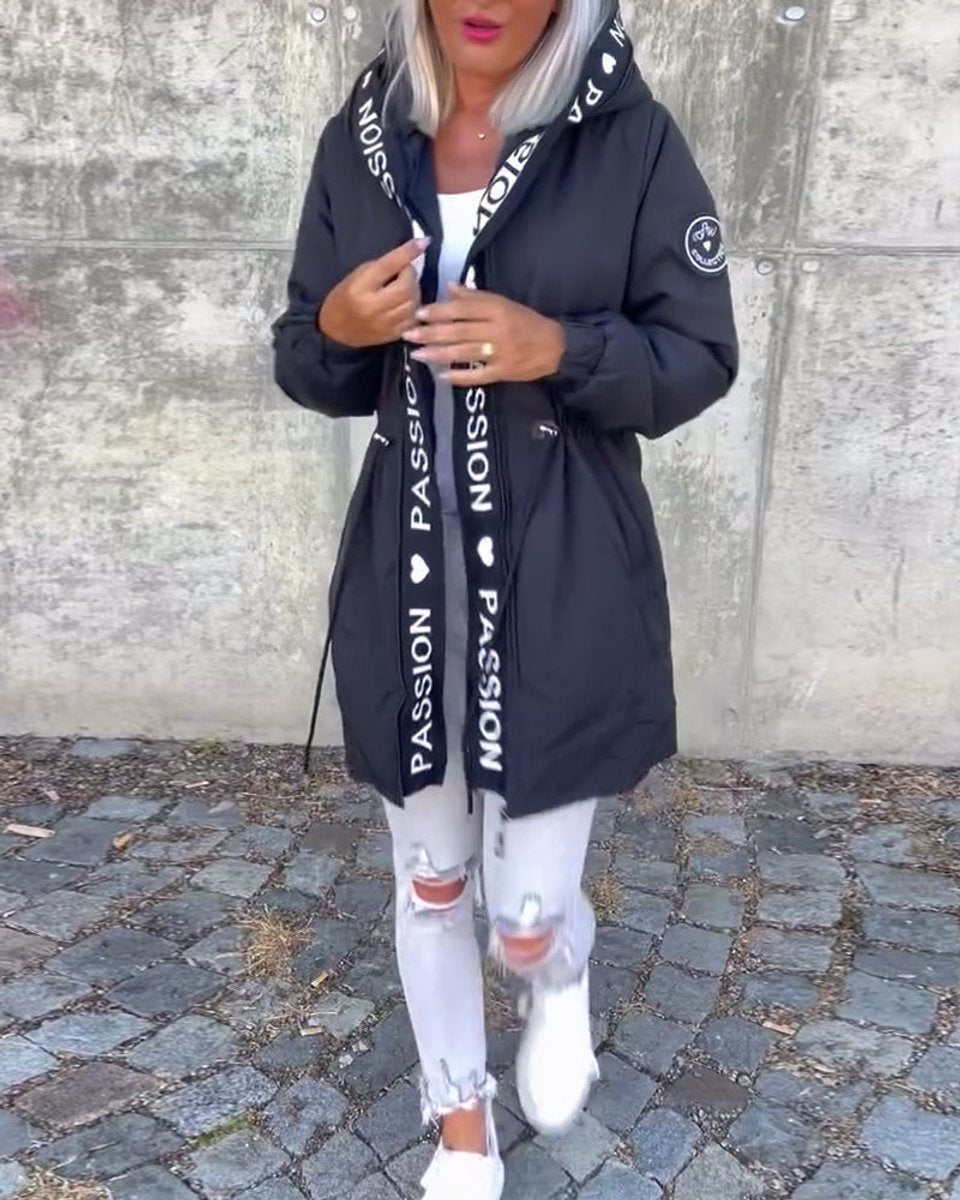 Juno | Hooded Drawstring Midi Parka
