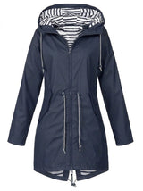 Katherine | Hooded Drawstring Raincoat