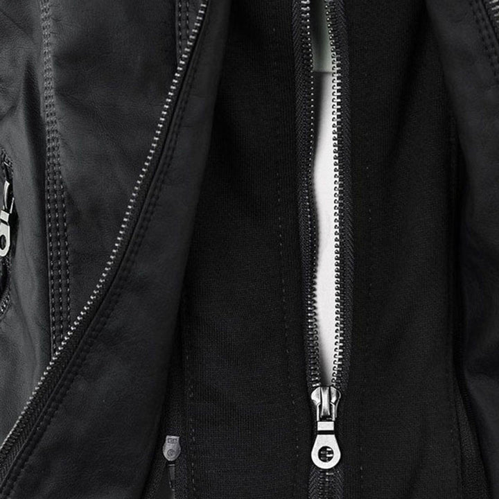 Harlow | Hooded Moto Jacket with Removable Hood