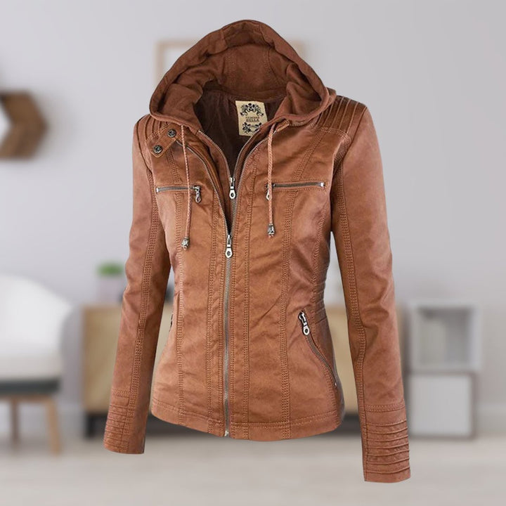 Juliette | Hooded Moto Jacket