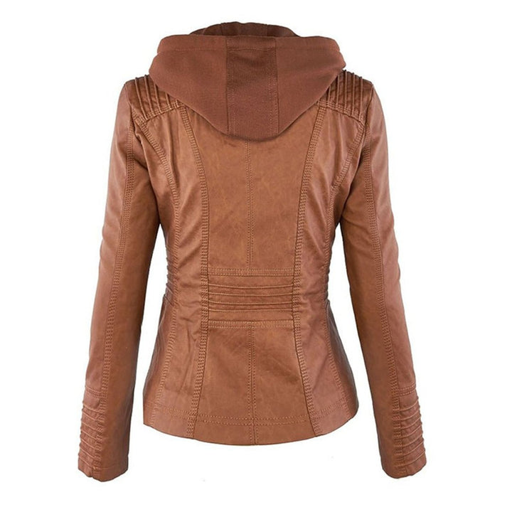 Harlow | Hooded Moto Jacket with Removable Hood