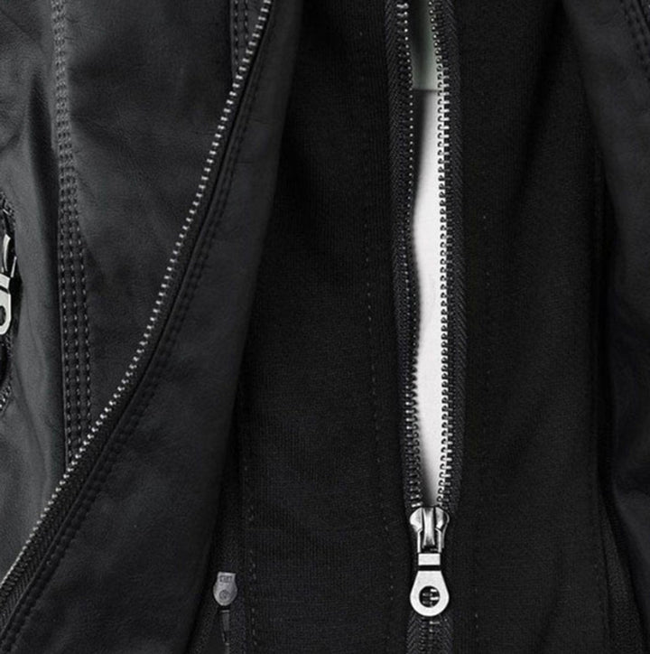Diana | Hooded Zip-Up Moto Jacket