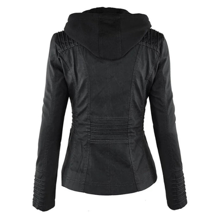 Diana | Hooded Zip-Up Moto Jacket