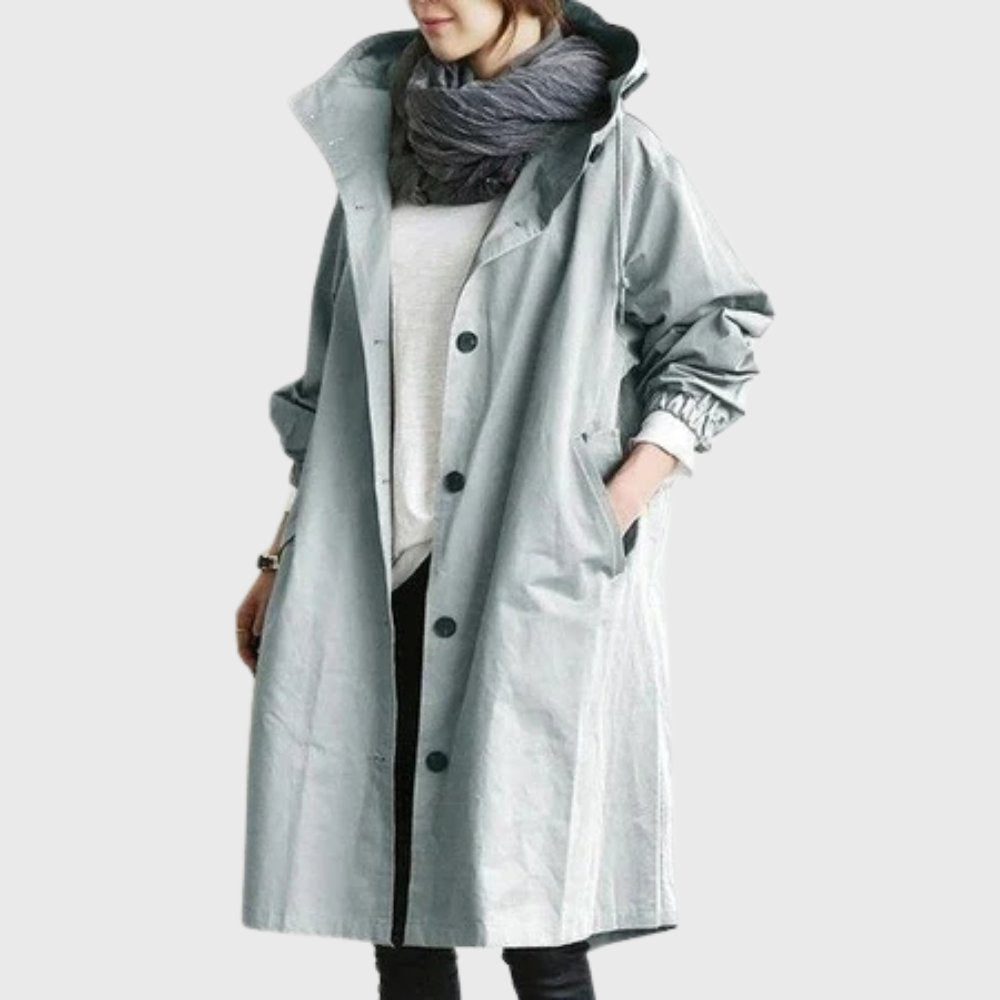 Maude | Hooded Relaxed-Fit Long Trench Coat