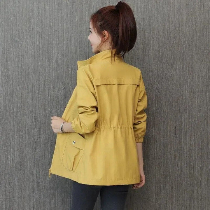 Marisa | Lightweight Zip-Up Bomber Jacket with Drawstring Waist