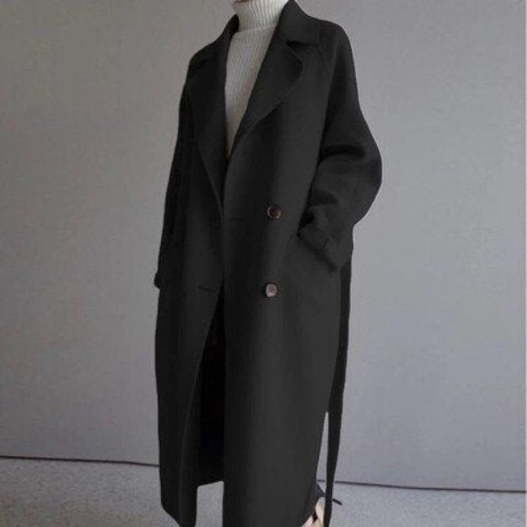 Elsie | Longline Double-Breasted Coat