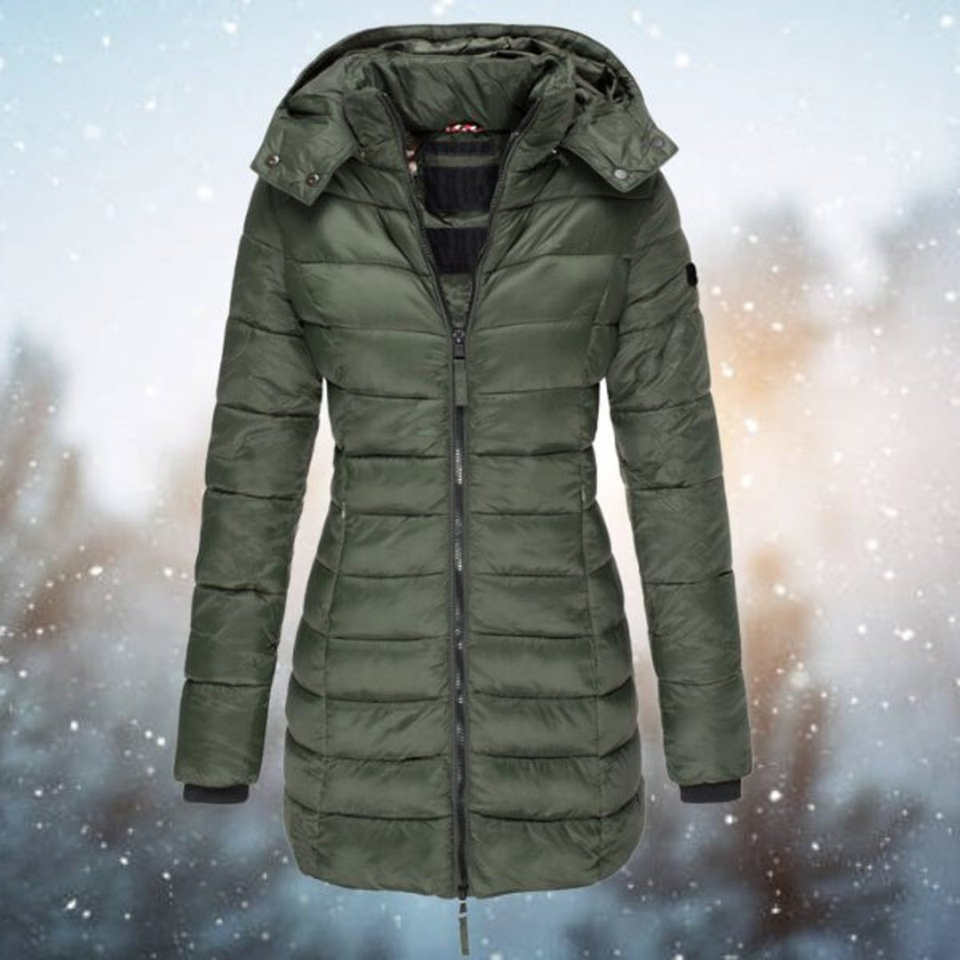 Brigid | Long Hooded Quilted Winter Coat