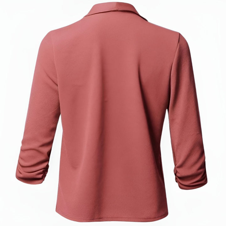 Odile | Draped Open-Front Blazer