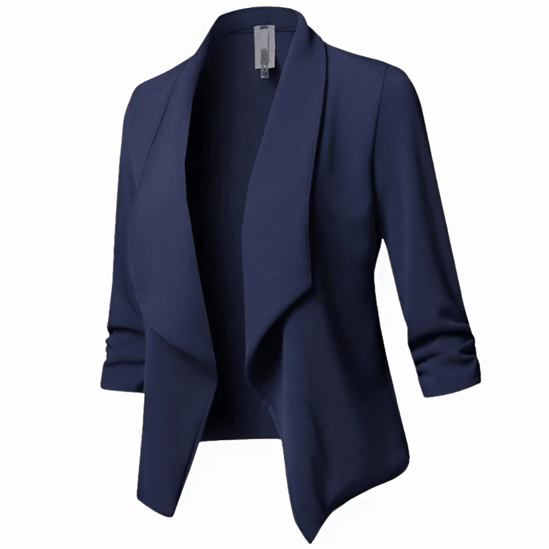 Odile | Draped Open-Front Blazer