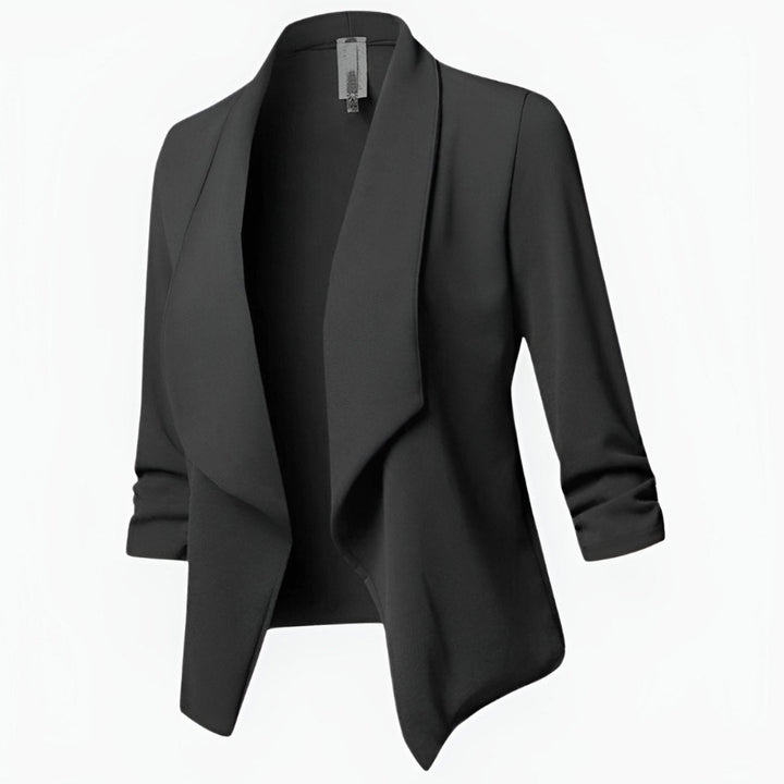 Odile | Draped Open-Front Blazer