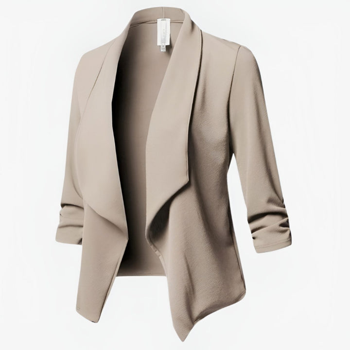 Odile | Draped Open-Front Blazer