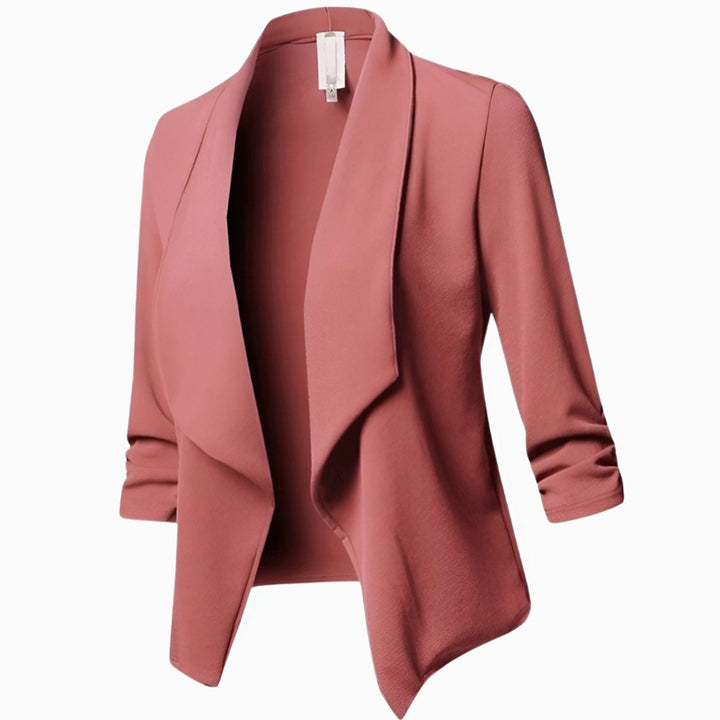 Odile | Draped Open-Front Blazer